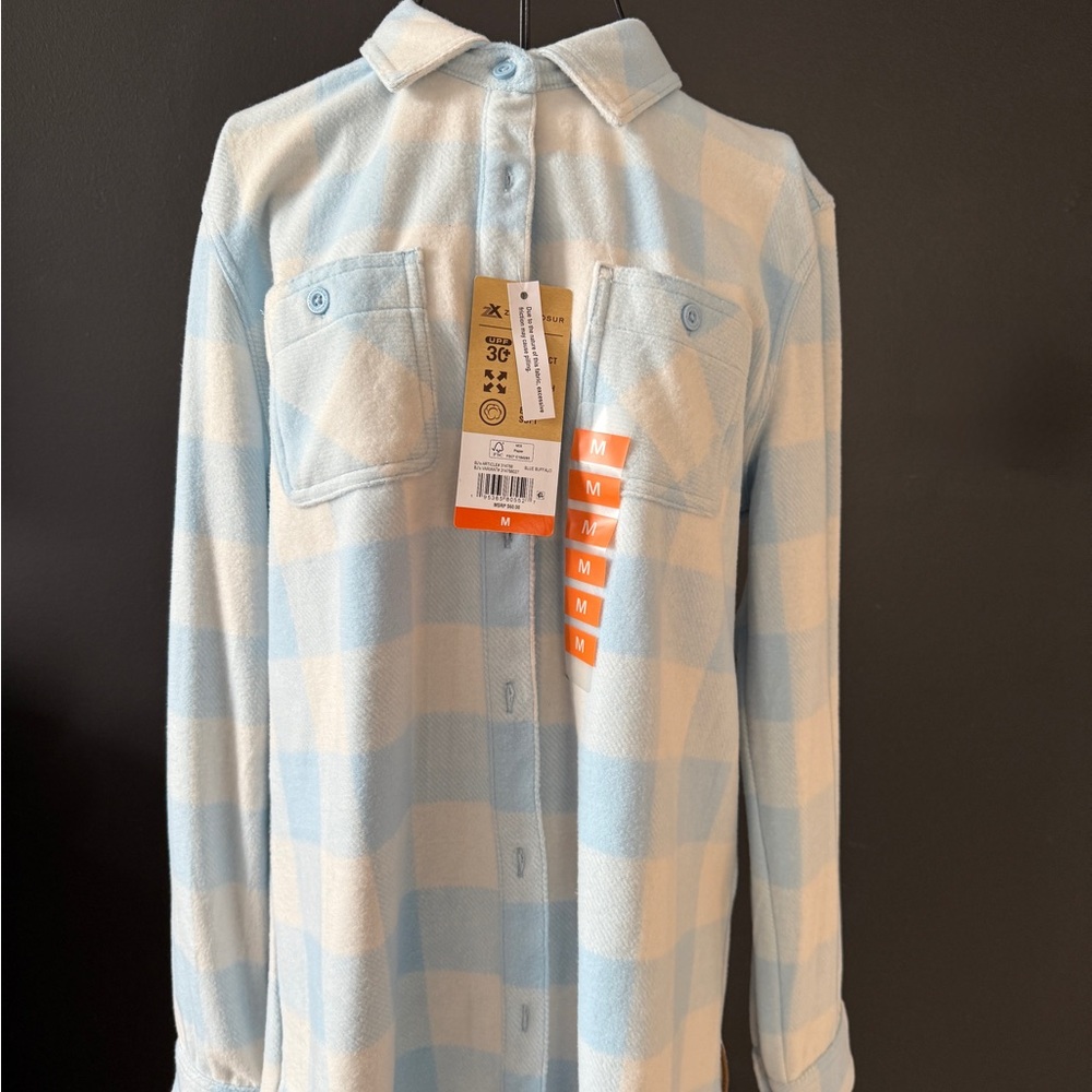 ZeroXposur Light Blue and White Button down shirt